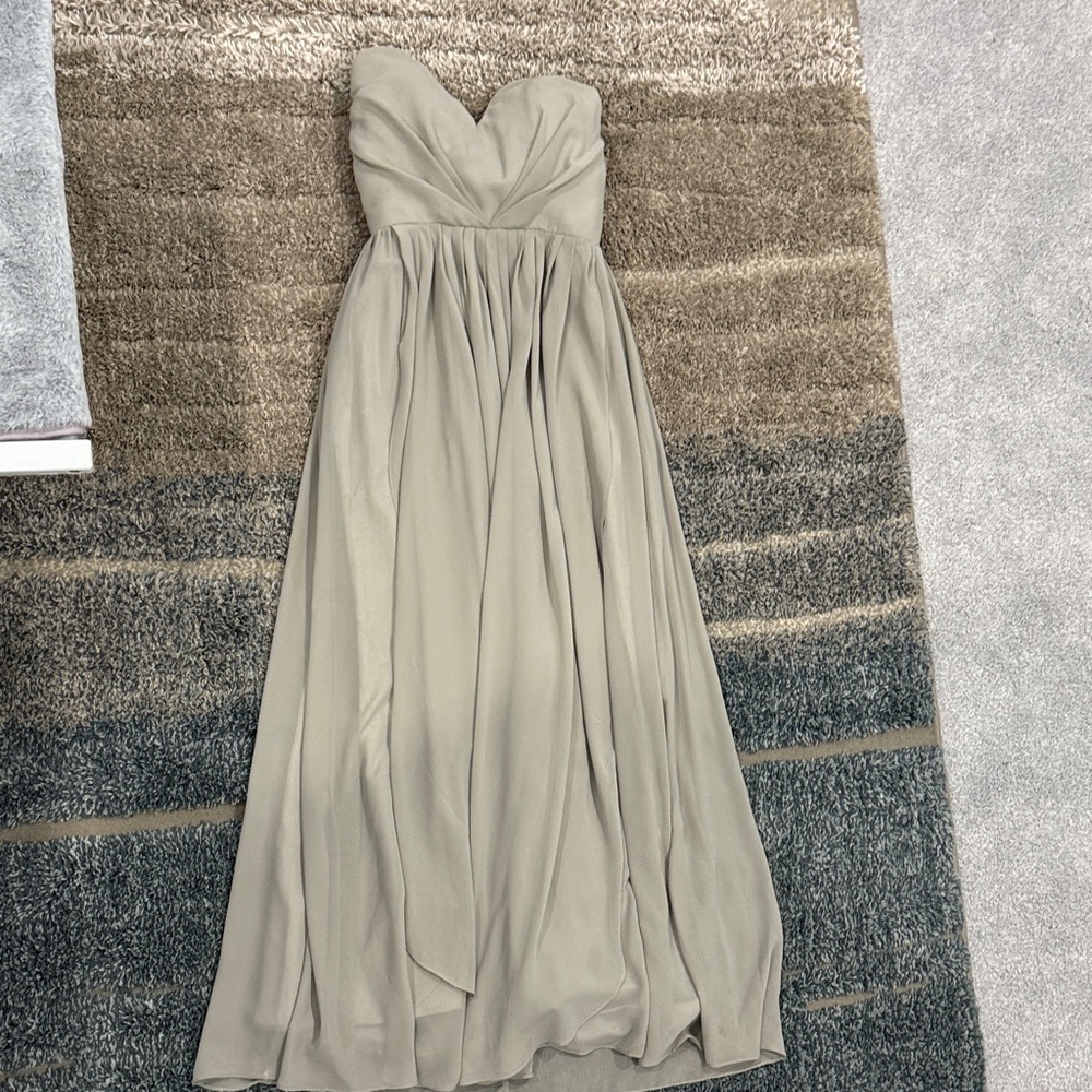 Elegant Strapless Gray Evening Gown XS/S